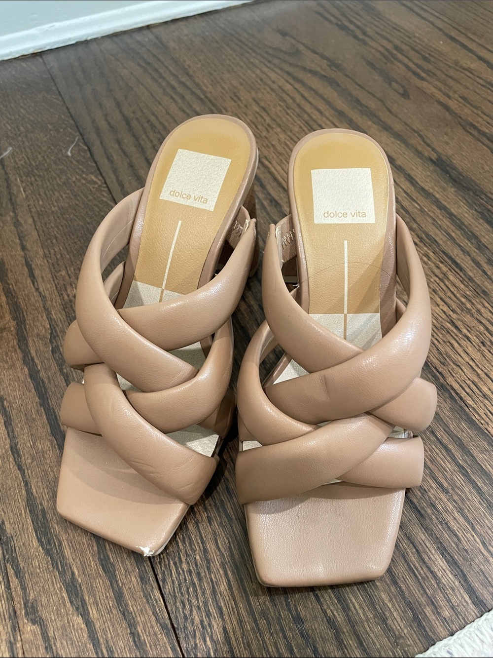 Dolce Vita Nude Braided Slide Mules